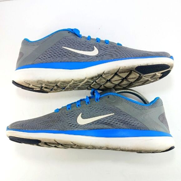Nike Flex 2016 Run Running Shoe Men's 10 Grey/Blue Everyday Wear Comfort Sneaker - Picture 4 of 8